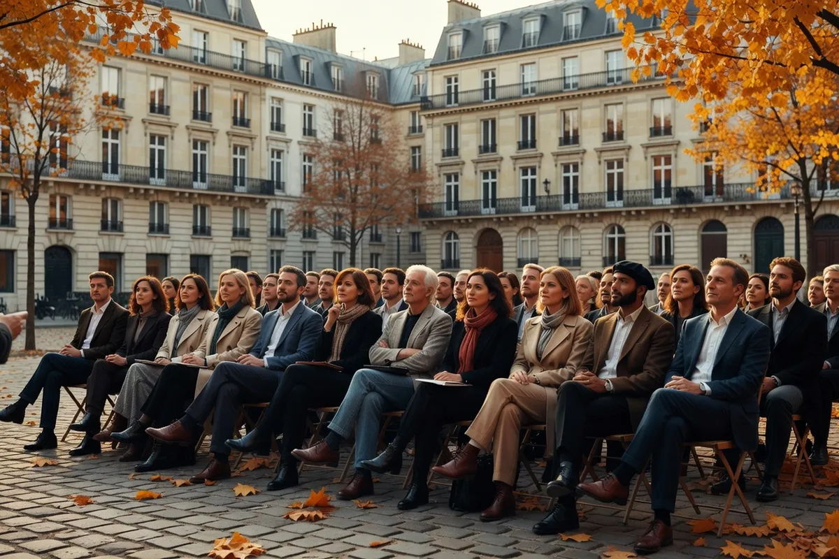 Public assistant à un événement de la Journée du Matrimoine à Paris