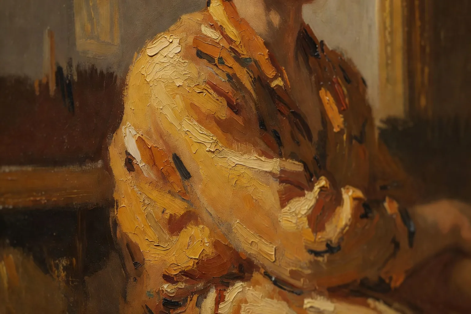 Reconstitution historique d'un atelier de peintre parisien du XIXe siècle avec modèles