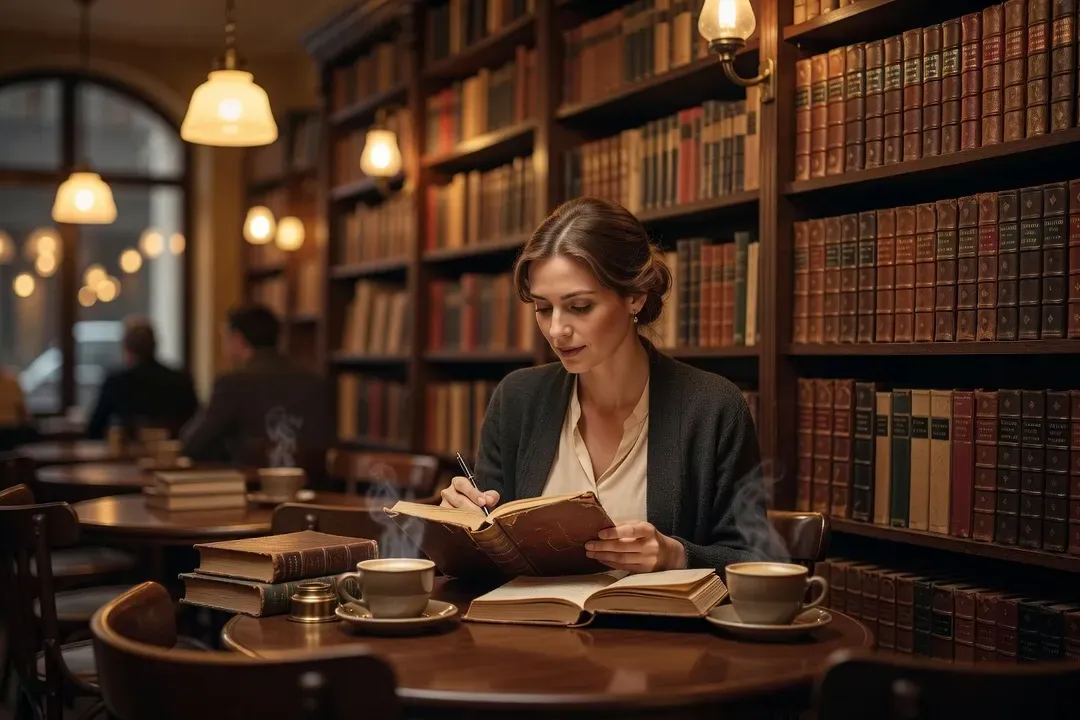 Café littéraire parisien où se retrouvent les femmes de lettres contemporaines