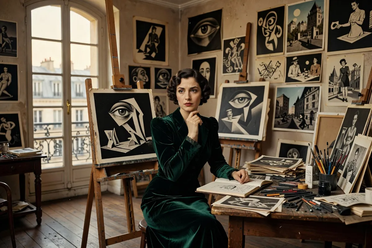 Portrait de Dora Maar, photographe et artiste surréaliste à Paris