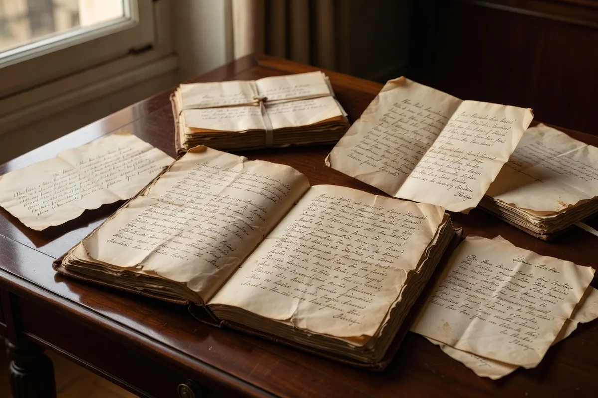 Document manuscrit ancien issu d'un fonds de femme, matrimoine documentaire