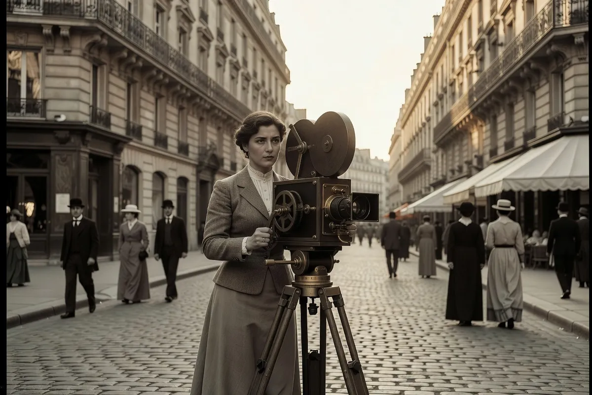 Alice Guy pionnière du cinéma derrière une caméra à Paris